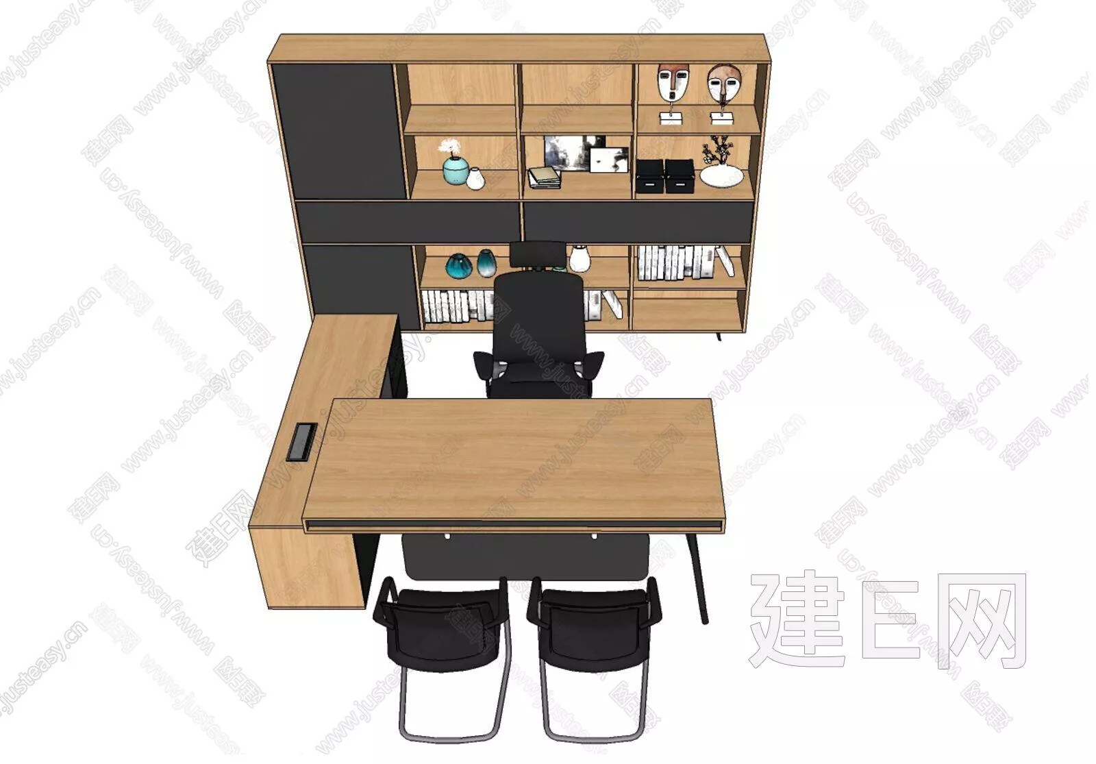 MODERN OFFICE TABLE SET - SKETCHUP 3D MODEL - ENSCAPE - 112214310