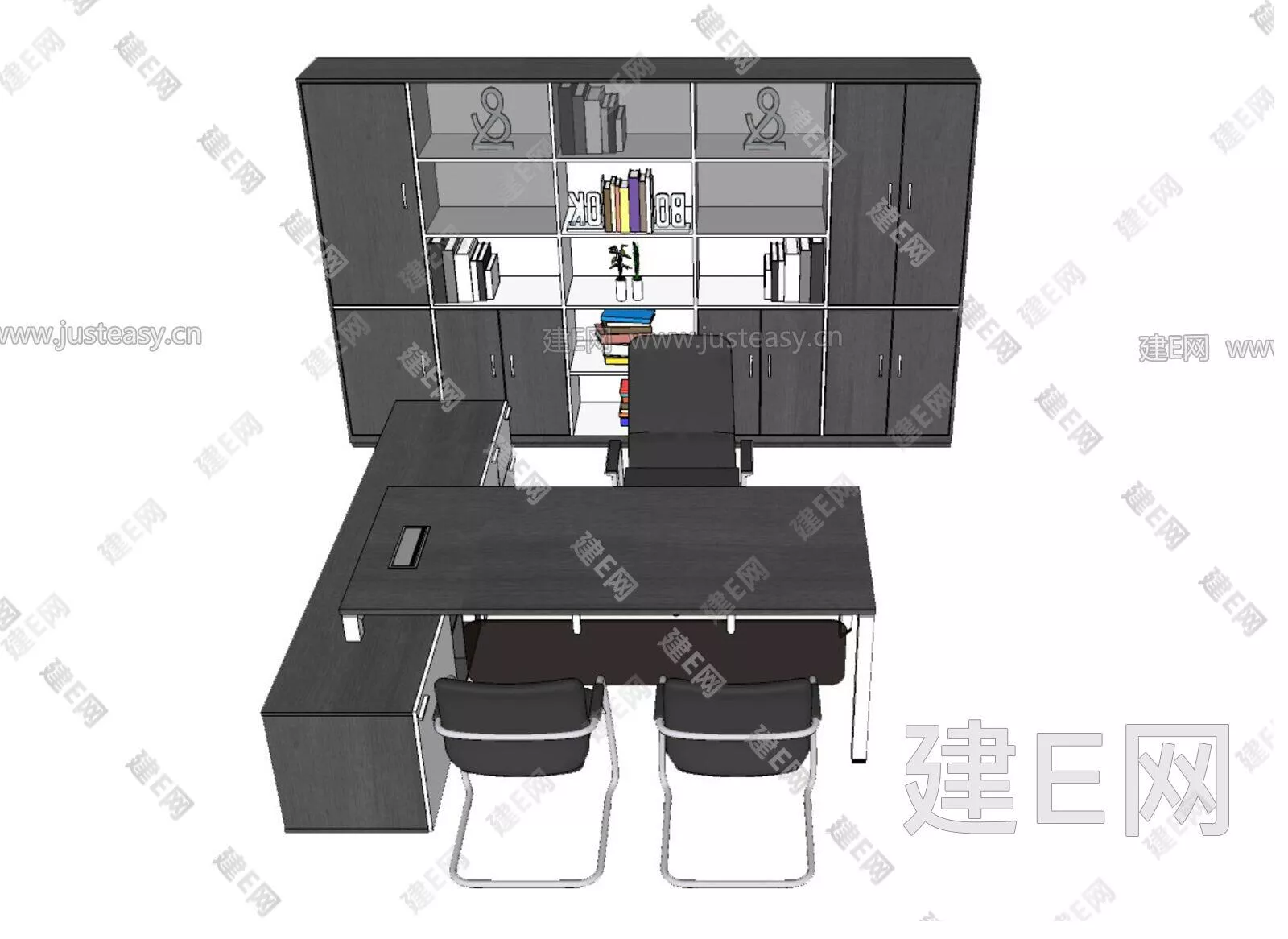 MODERN OFFICE TABLE SET - SKETCHUP 3D MODEL - ENSCAPE - 112214374