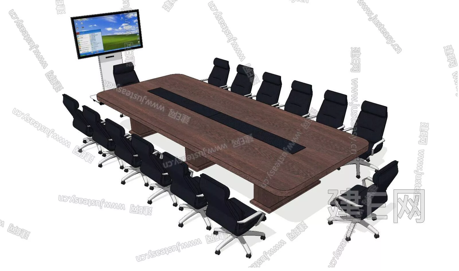 MODERN OFFICE TABLE SET - SKETCHUP 3D MODEL - ENSCAPE - 112345418