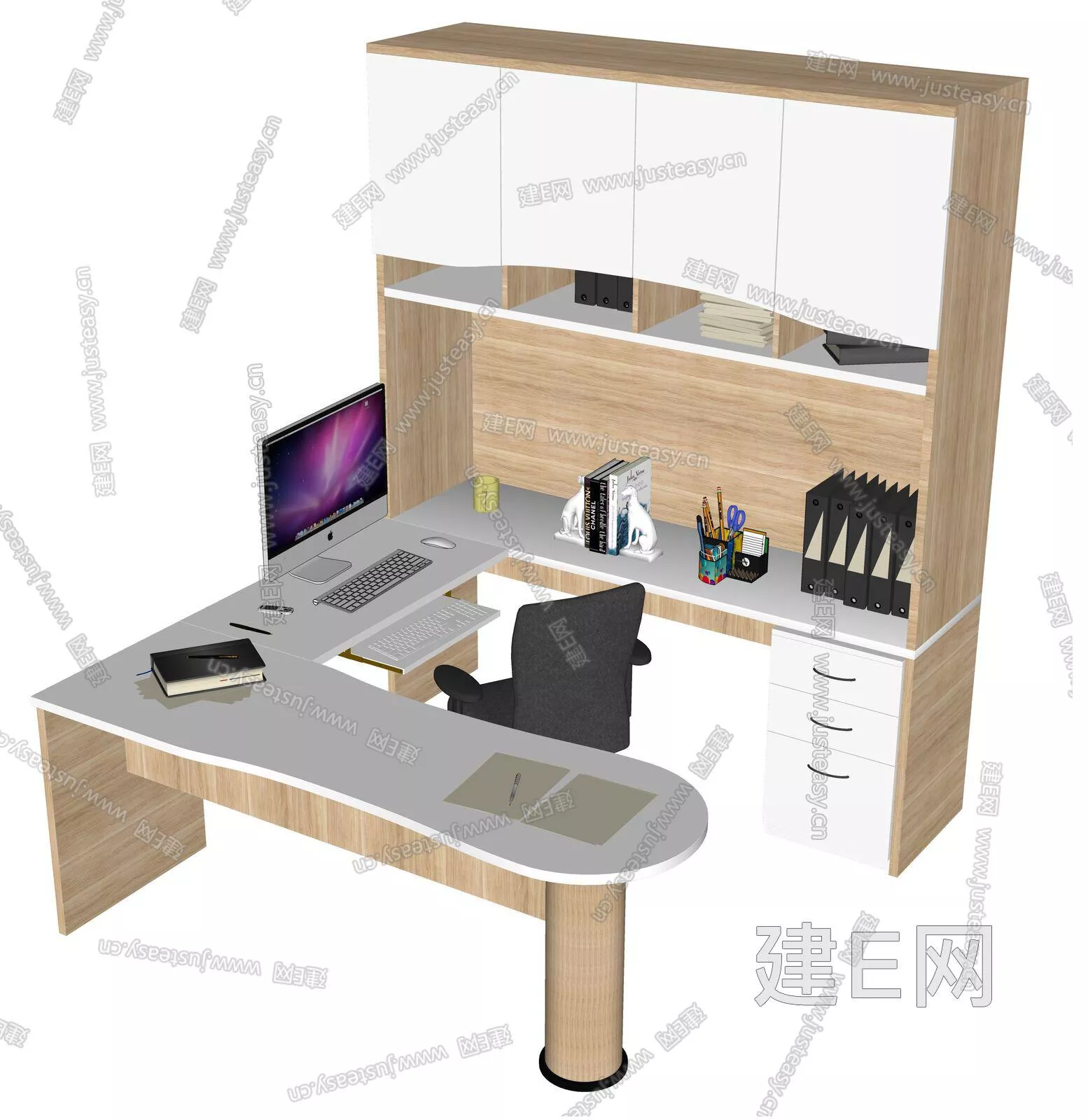 MODERN OFFICE TABLE SET - SKETCHUP 3D MODEL - ENSCAPE - 112410898