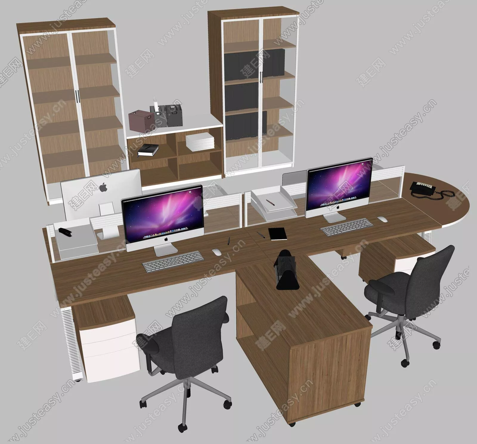 MODERN OFFICE TABLE SET - SKETCHUP 3D MODEL - ENSCAPE - 112410978