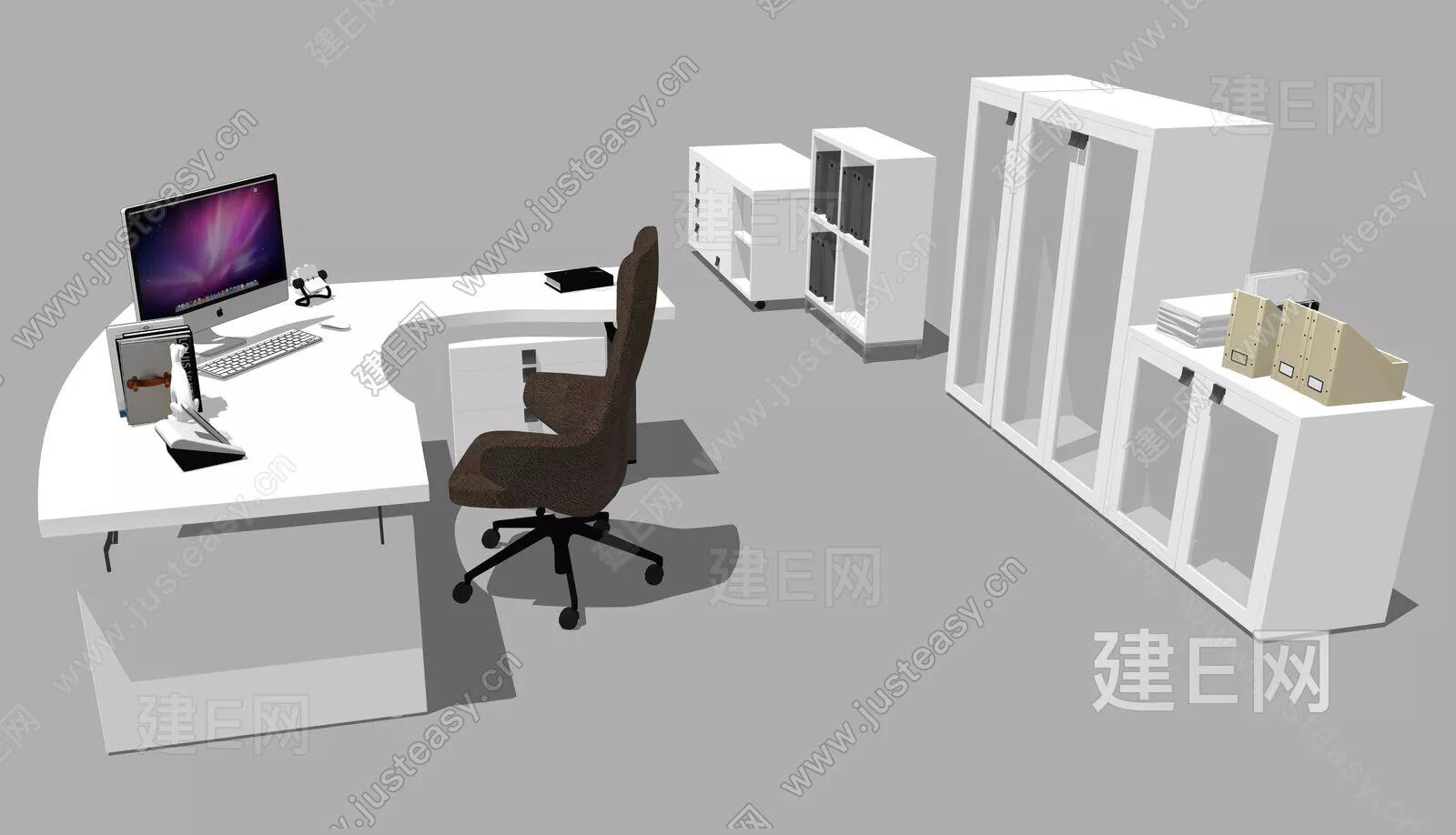 MODERN OFFICE TABLE SET - SKETCHUP 3D MODEL - ENSCAPE - 112411076