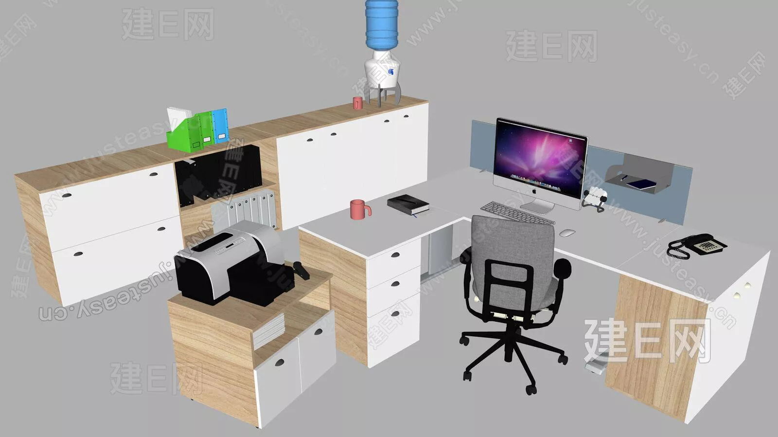 MODERN OFFICE TABLE SET - SKETCHUP 3D MODEL - ENSCAPE - 112411124