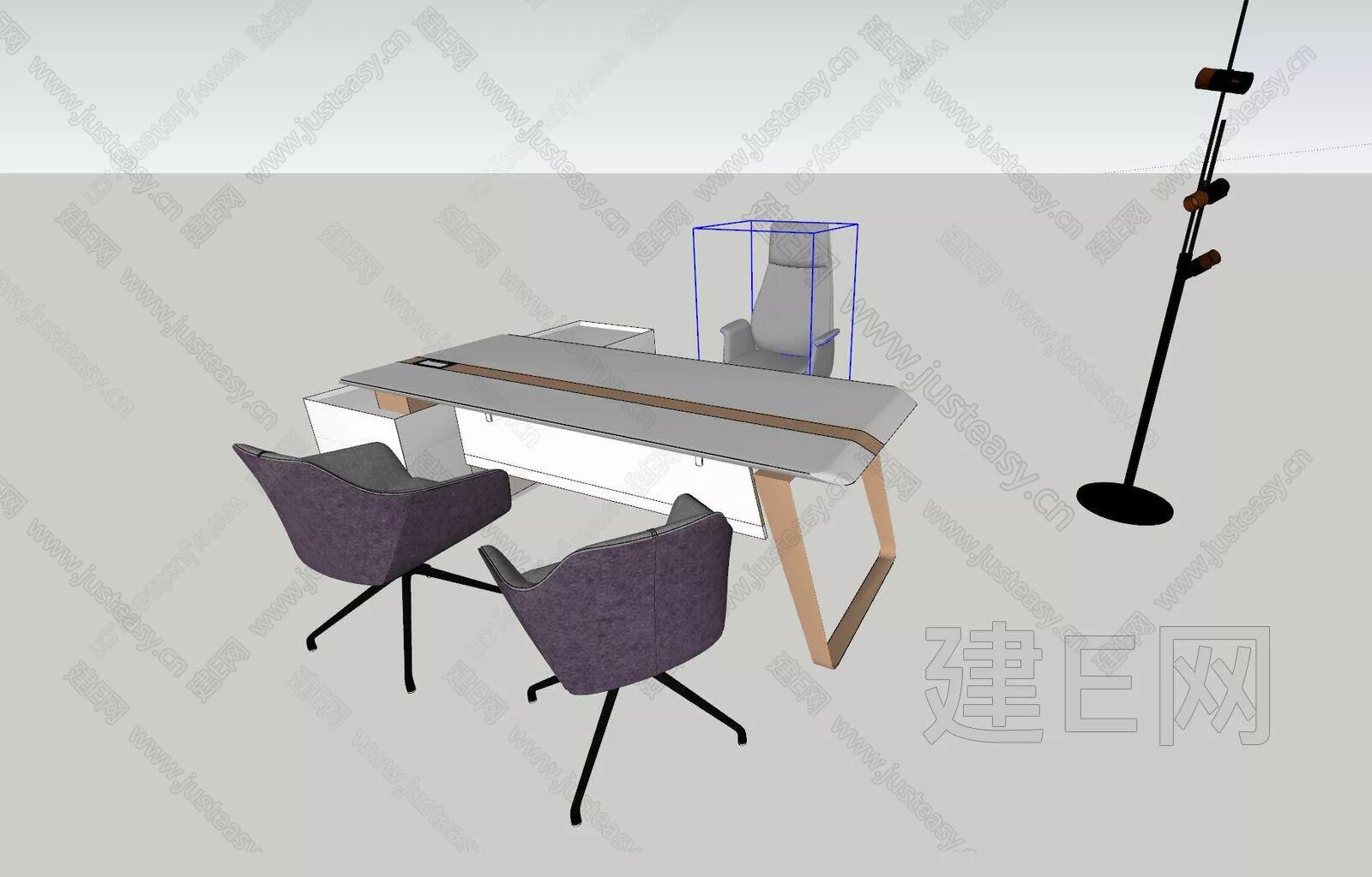 MODERN OFFICE TABLE SET - SKETCHUP 3D MODEL - ENSCAPE - 113066363