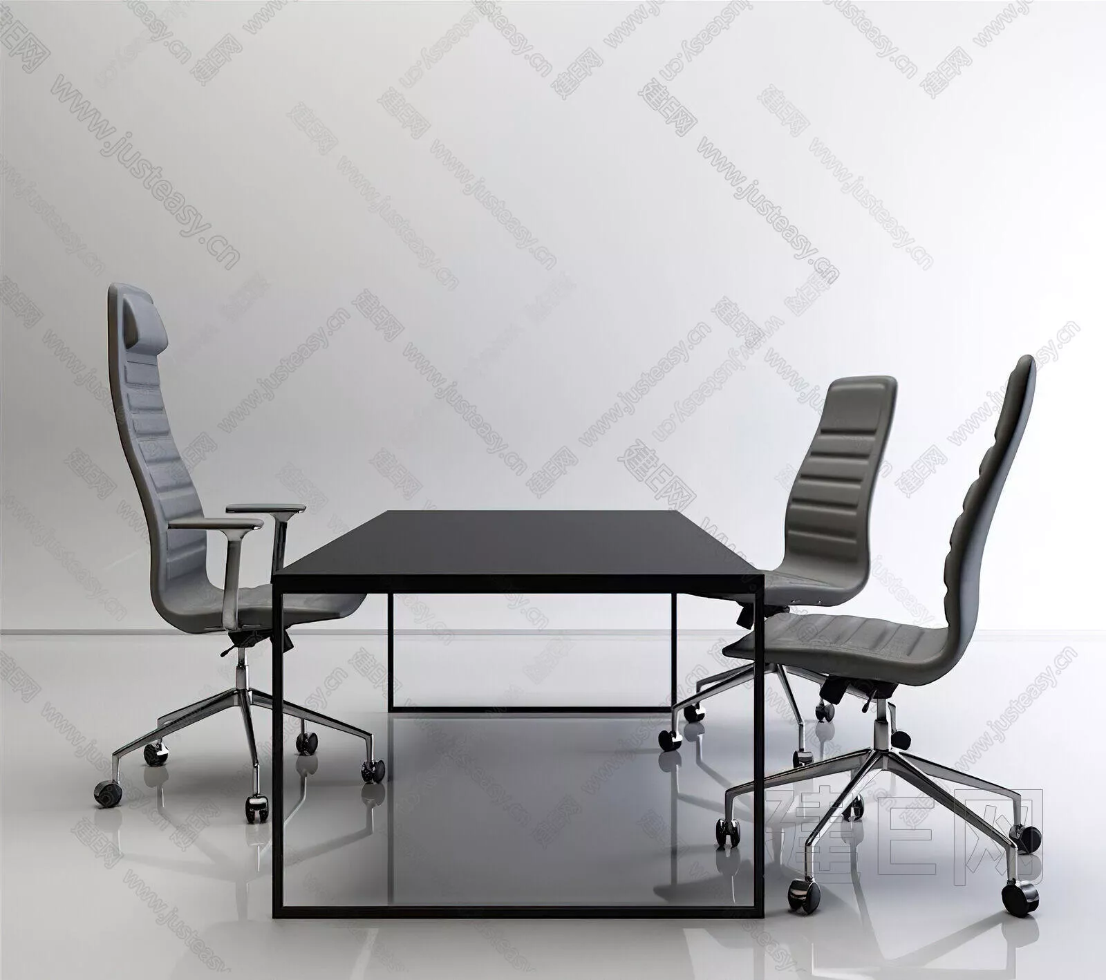 MODERN OFFICE TABLE SET - SKETCHUP 3D MODEL - ENSCAPE - 115361253