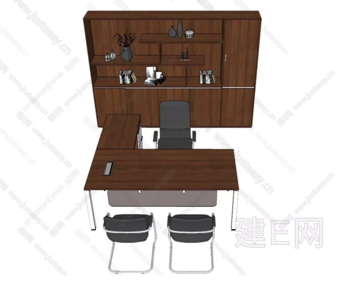 MODERN OFFICE TABLE SET - SKETCHUP 3D MODEL - ENSCAPE - ID11740