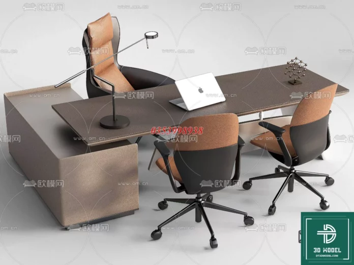 MODERN OFFICE TABLE - SKETCHUP 3D MODEL - VRAY OR ENSCAPE - ID11590