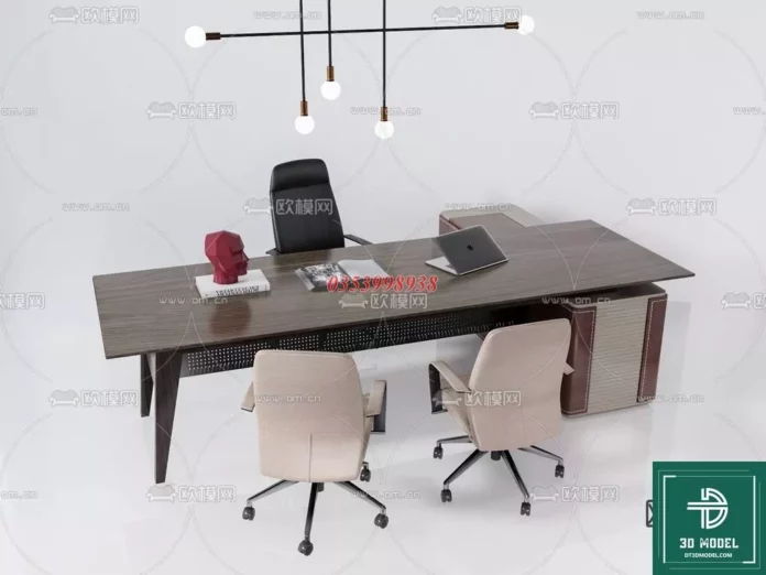 MODERN OFFICE TABLE - SKETCHUP 3D MODEL - VRAY OR ENSCAPE - ID11591