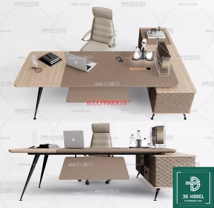 MODERN OFFICE TABLE - SKETCHUP 3D MODEL - VRAY OR ENSCAPE - ID11594