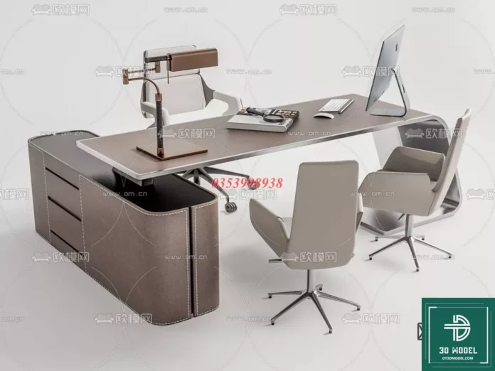 MODERN OFFICE TABLE - SKETCHUP 3D MODEL - VRAY OR ENSCAPE - ID11595