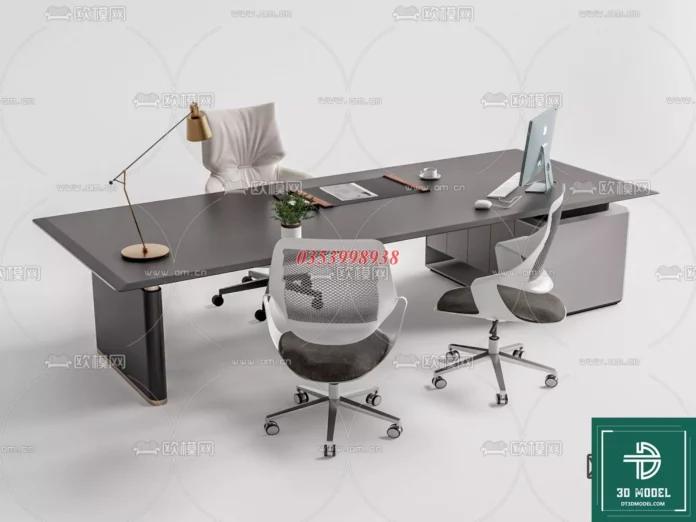 MODERN OFFICE TABLE - SKETCHUP 3D MODEL - VRAY OR ENSCAPE - ID11596