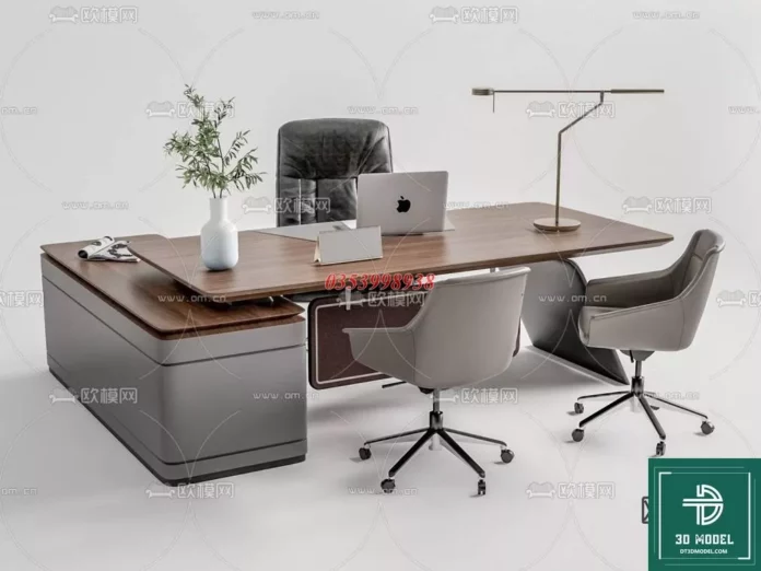 MODERN OFFICE TABLE - SKETCHUP 3D MODEL - VRAY OR ENSCAPE - ID11598