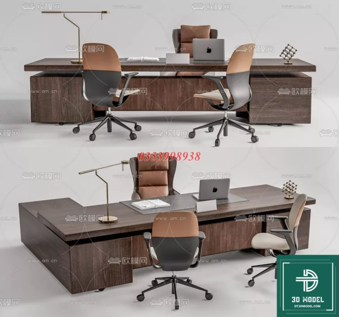 MODERN OFFICE TABLE - SKETCHUP 3D MODEL - VRAY OR ENSCAPE - ID11599