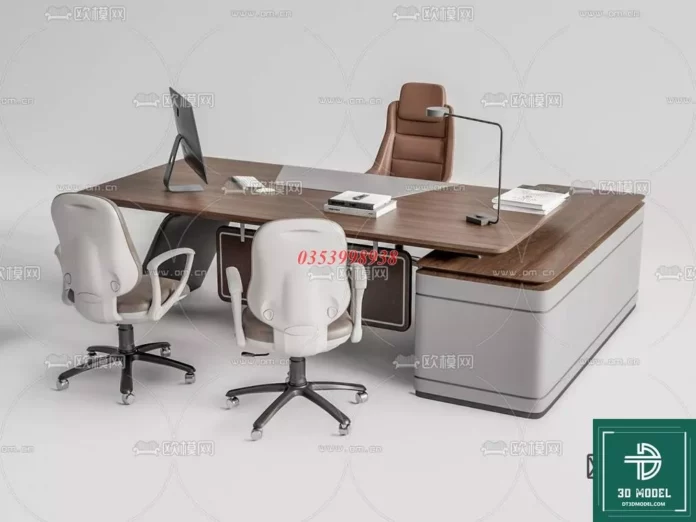 MODERN OFFICE TABLE - SKETCHUP 3D MODEL - VRAY OR ENSCAPE - ID11602