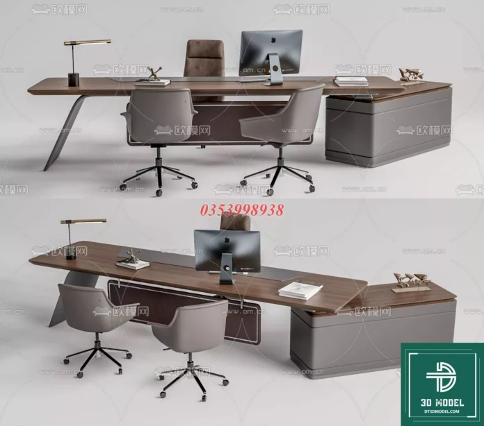 MODERN OFFICE TABLE - SKETCHUP 3D MODEL - VRAY OR ENSCAPE - ID11603