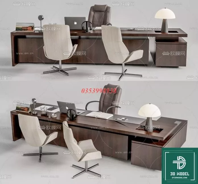 MODERN OFFICE TABLE - SKETCHUP 3D MODEL - VRAY OR ENSCAPE - ID11605