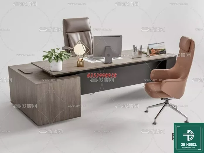 MODERN OFFICE TABLE - SKETCHUP 3D MODEL - VRAY OR ENSCAPE - ID11606