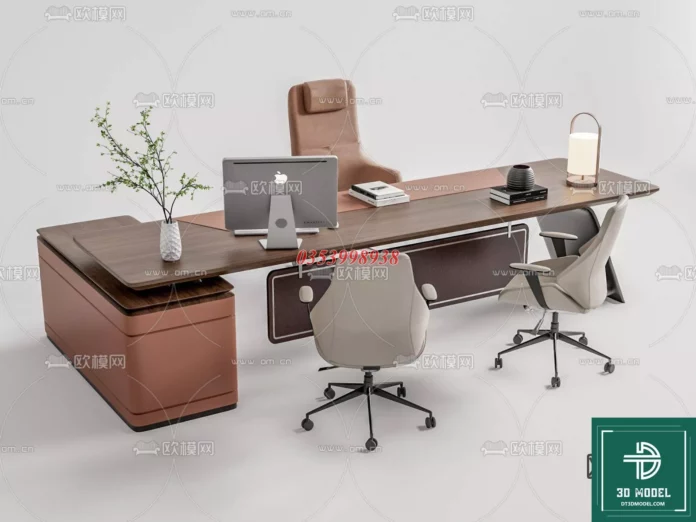 MODERN OFFICE TABLE - SKETCHUP 3D MODEL - VRAY OR ENSCAPE - ID11607