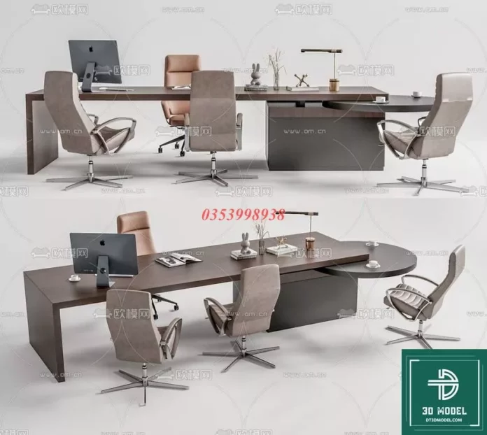 MODERN OFFICE TABLE - SKETCHUP 3D MODEL - VRAY OR ENSCAPE - ID11608