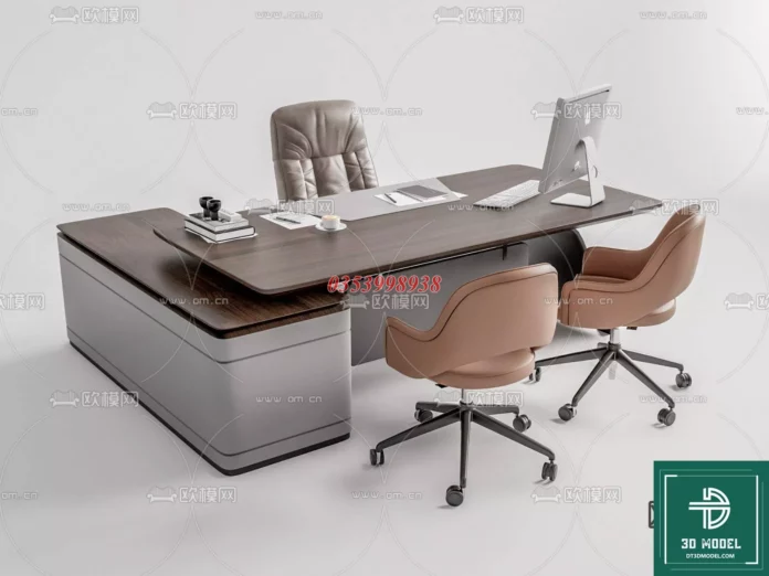 MODERN OFFICE TABLE - SKETCHUP 3D MODEL - VRAY OR ENSCAPE - ID11609