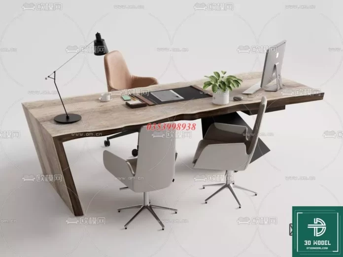 MODERN OFFICE TABLE - SKETCHUP 3D MODEL - VRAY OR ENSCAPE - ID11610