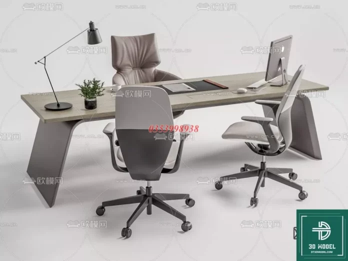 MODERN OFFICE TABLE - SKETCHUP 3D MODEL - VRAY OR ENSCAPE - ID11611