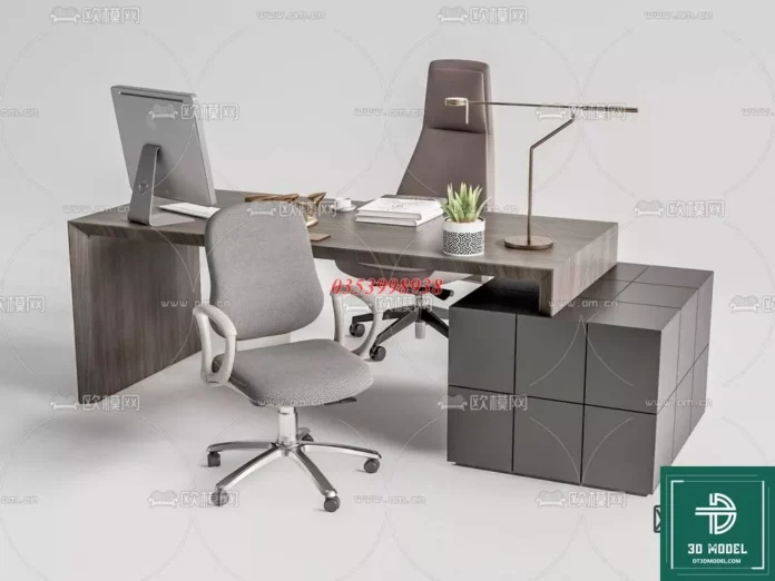 MODERN OFFICE TABLE - SKETCHUP 3D MODEL - VRAY OR ENSCAPE - ID11613