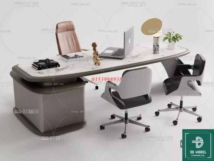 MODERN OFFICE TABLE - SKETCHUP 3D MODEL - VRAY OR ENSCAPE - ID11614