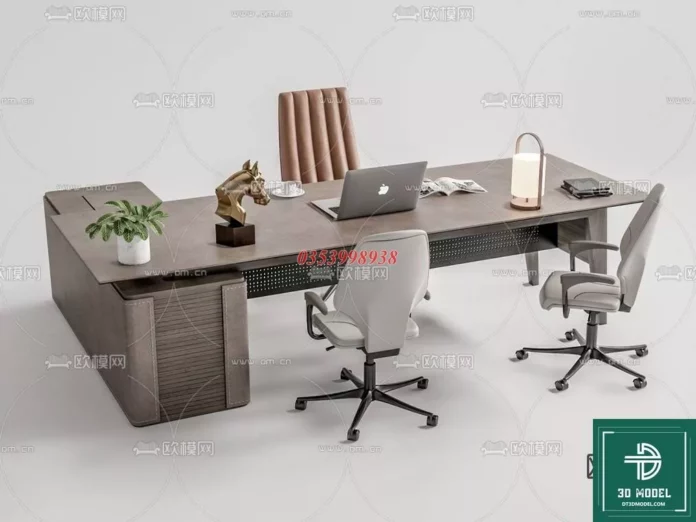 MODERN OFFICE TABLE - SKETCHUP 3D MODEL - VRAY OR ENSCAPE - ID11615