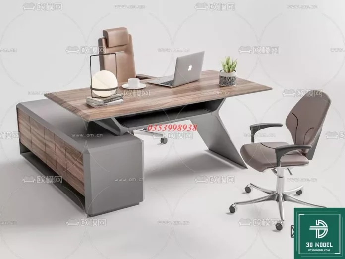 MODERN OFFICE TABLE - SKETCHUP 3D MODEL - VRAY OR ENSCAPE - ID11616