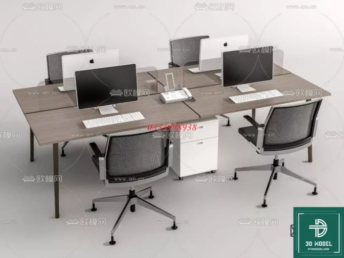 MODERN OFFICE TABLE - SKETCHUP 3D MODEL - VRAY OR ENSCAPE - ID11621