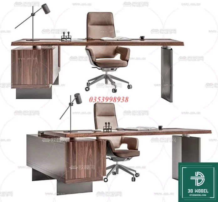 MODERN OFFICE TABLE - SKETCHUP 3D MODEL - VRAY OR ENSCAPE - ID11625