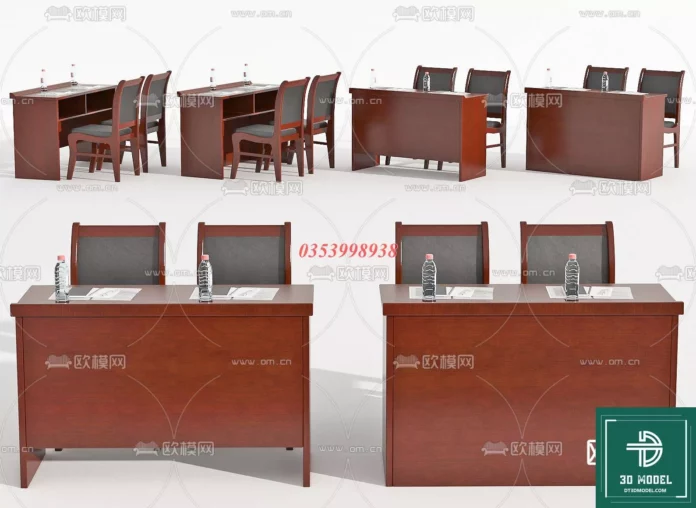 MODERN OFFICE TABLE - SKETCHUP 3D MODEL - VRAY OR ENSCAPE - ID11629