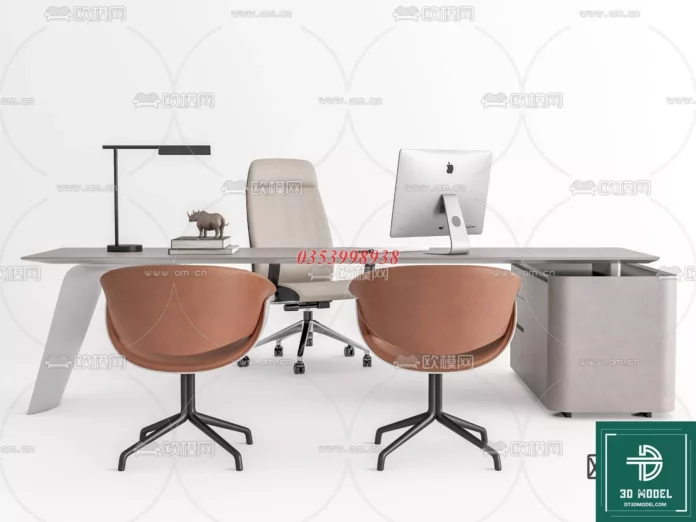 MODERN OFFICE TABLE - SKETCHUP 3D MODEL - VRAY OR ENSCAPE - ID11631