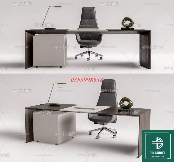 MODERN OFFICE TABLE - SKETCHUP 3D MODEL - VRAY OR ENSCAPE - ID11633