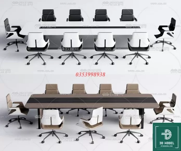 MODERN OFFICE TABLE - SKETCHUP 3D MODEL - VRAY OR ENSCAPE - ID11641