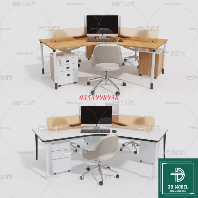 MODERN OFFICE TABLE - SKETCHUP 3D MODEL - VRAY OR ENSCAPE - ID11643