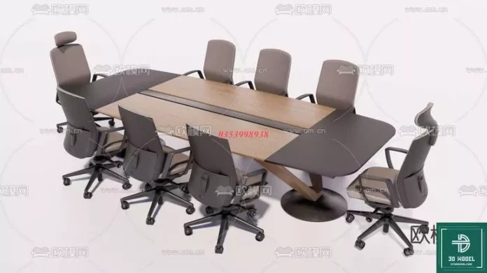 MODERN OFFICE TABLE - SKETCHUP 3D MODEL - VRAY OR ENSCAPE - ID11645