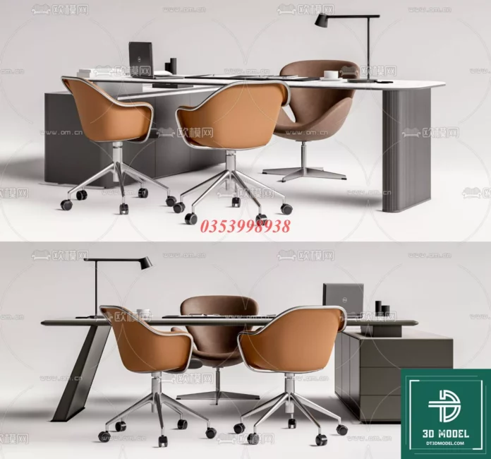 MODERN OFFICE TABLE - SKETCHUP 3D MODEL - VRAY OR ENSCAPE - ID11647