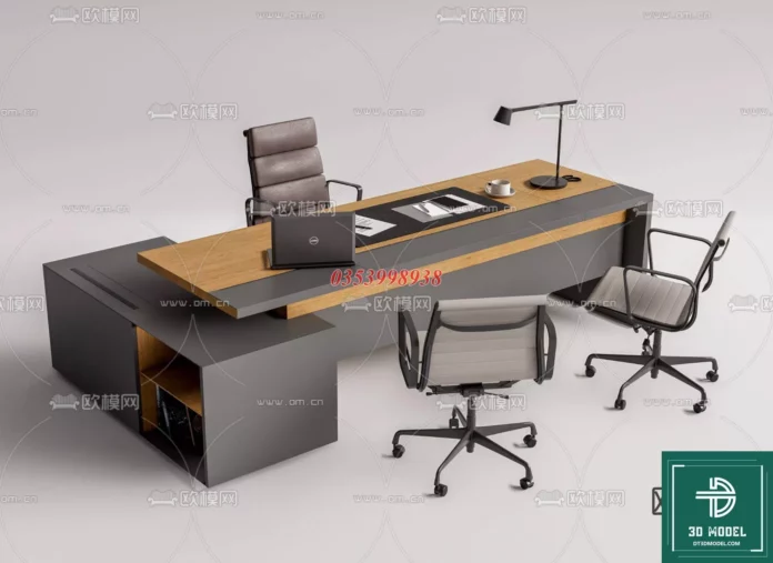 MODERN OFFICE TABLE - SKETCHUP 3D MODEL - VRAY OR ENSCAPE - ID11650