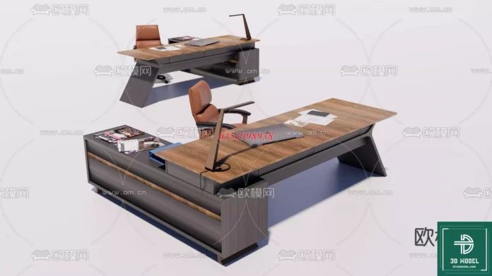 MODERN OFFICE TABLE - SKETCHUP 3D MODEL - VRAY OR ENSCAPE - ID11654