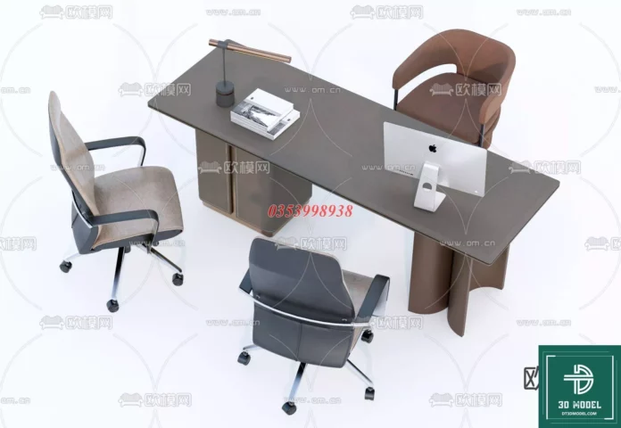 MODERN OFFICE TABLE - SKETCHUP 3D MODEL - VRAY OR ENSCAPE - ID11656