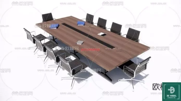 MODERN OFFICE TABLE - SKETCHUP 3D MODEL - VRAY OR ENSCAPE - ID11658