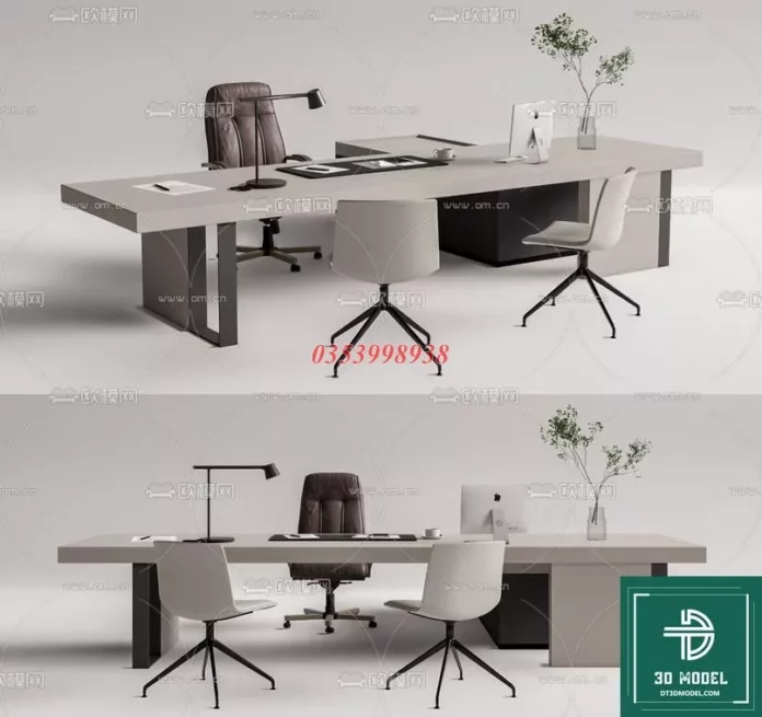 MODERN OFFICE TABLE - SKETCHUP 3D MODEL - VRAY OR ENSCAPE - ID11664