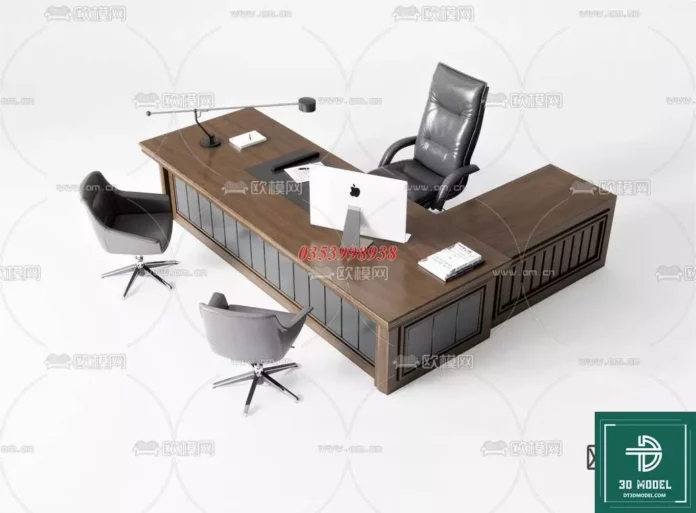 MODERN OFFICE TABLE - SKETCHUP 3D MODEL - VRAY OR ENSCAPE - ID11667