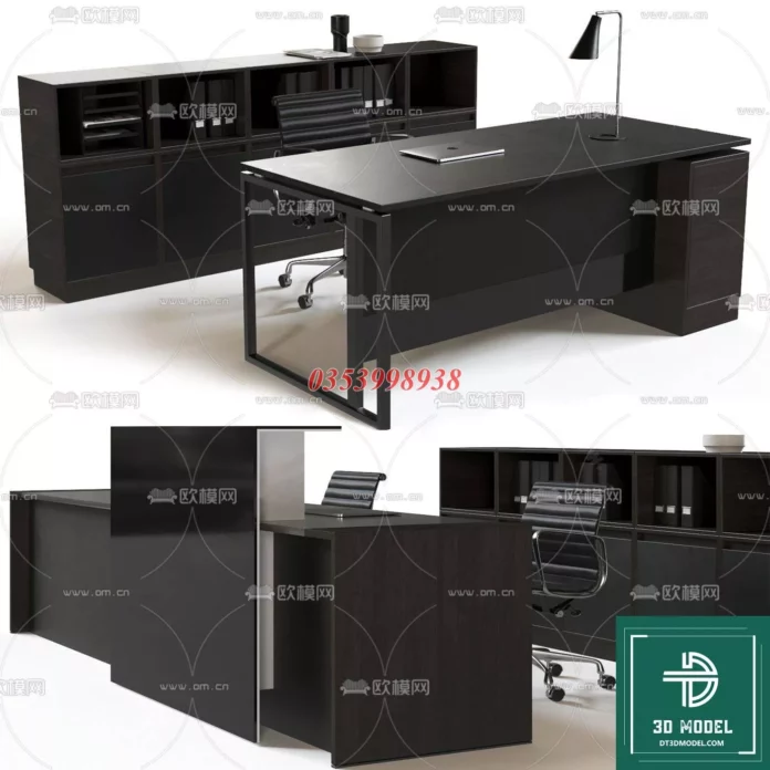 MODERN OFFICE TABLE - SKETCHUP 3D MODEL - VRAY OR ENSCAPE - ID11668