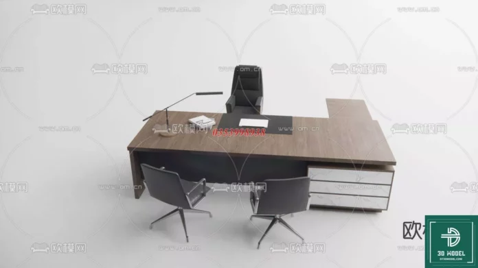 MODERN OFFICE TABLE - SKETCHUP 3D MODEL - VRAY OR ENSCAPE - ID11669