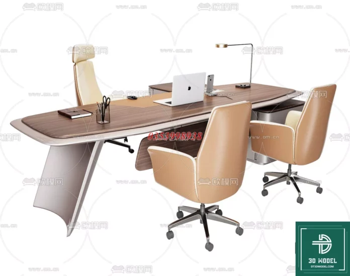 MODERN OFFICE TABLE - SKETCHUP 3D MODEL - VRAY OR ENSCAPE - ID11674