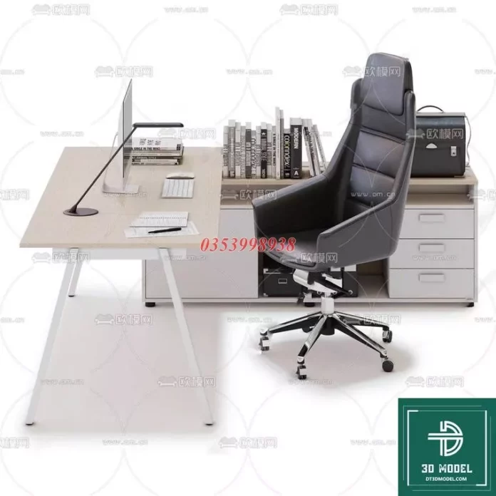 MODERN OFFICE TABLE - SKETCHUP 3D MODEL - VRAY OR ENSCAPE - ID11676