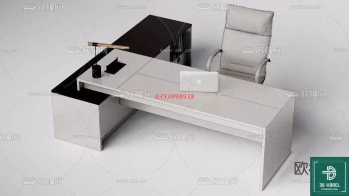 MODERN OFFICE TABLE - SKETCHUP 3D MODEL - VRAY OR ENSCAPE - ID11677